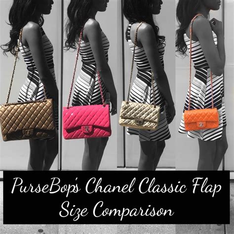 Chanel classic flap size comparison